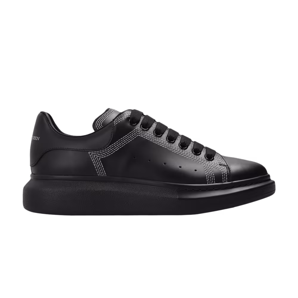 Alexander McQueen Oversized Sneaker Embroidered - Black Silver