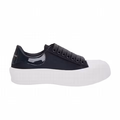Alexander McQueen Wmns Deck Plimsoll Lace-Up 'Anthracite'