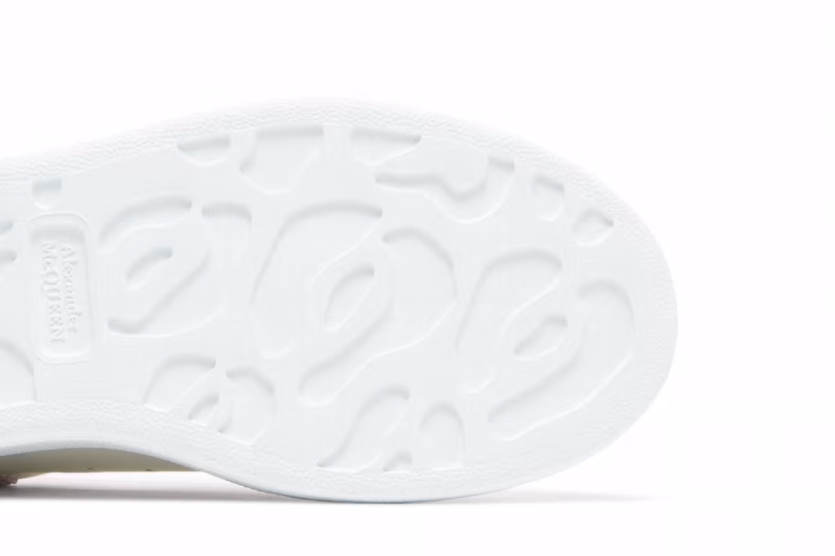 Alexander McQueen Women's Oversized Sneaker White Lilac, view 6