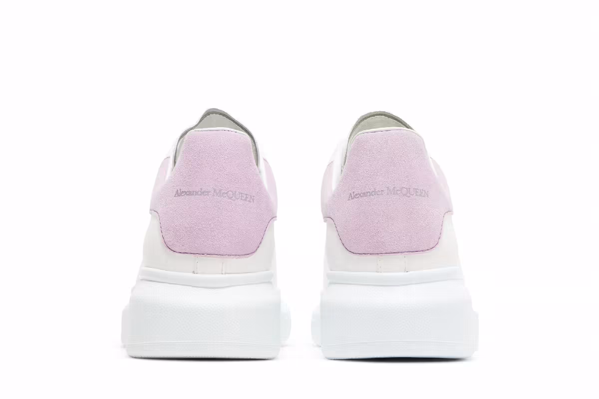 Alexander McQueen Women's Oversized Sneaker White Lilac, view 7