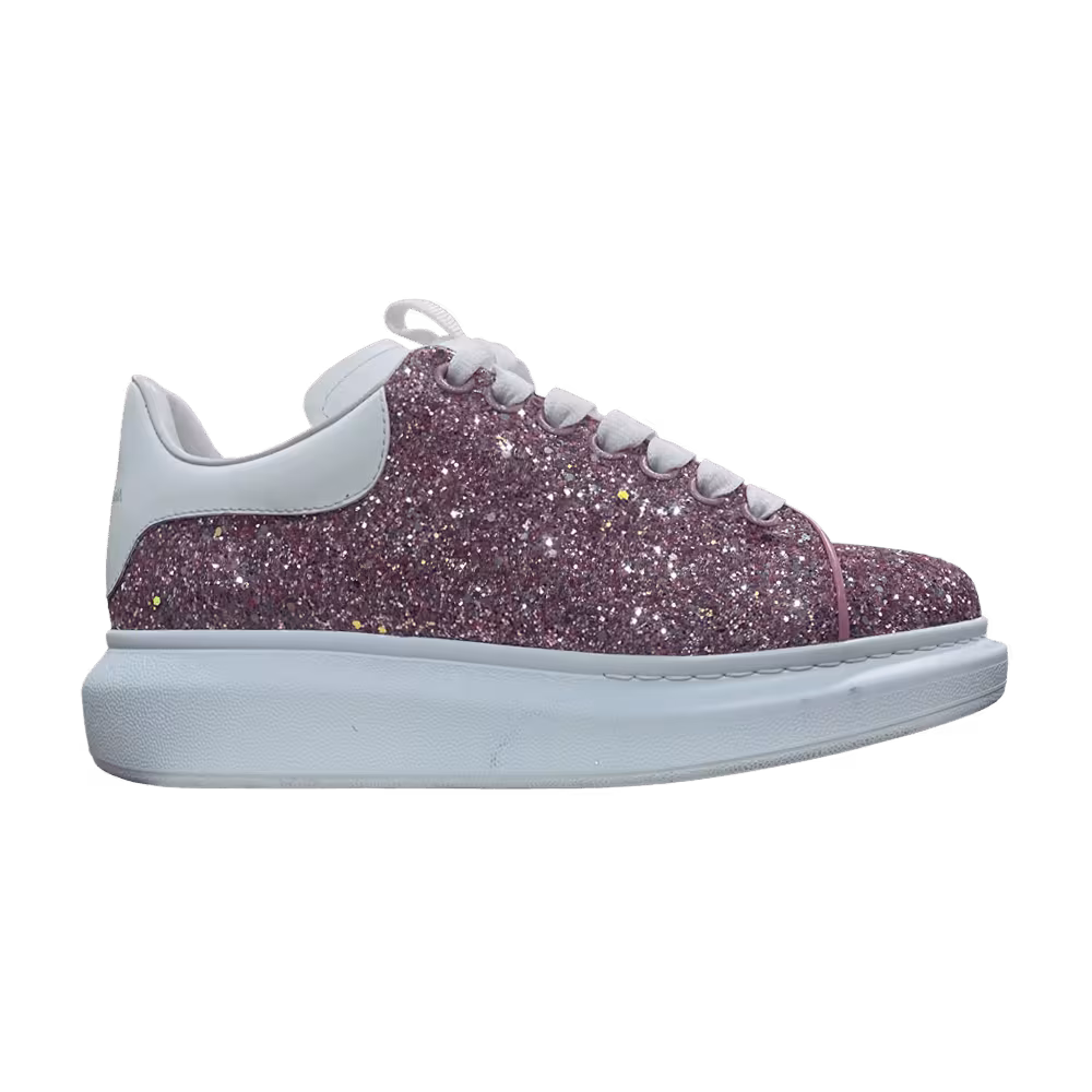 Alexander McQueen Women's Oversized Sneaker Reflective Rose Glitter