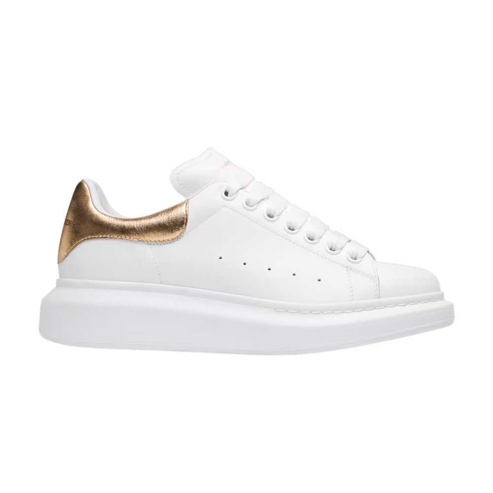 Alexander McQueen Women's Oversized Sneaker White Light Gold