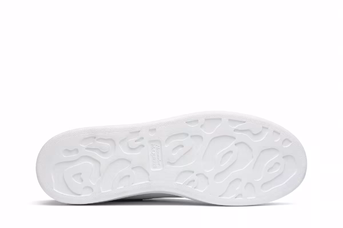 Alexander McQueen Women's Oversized Sneaker White Light Gold, view 5