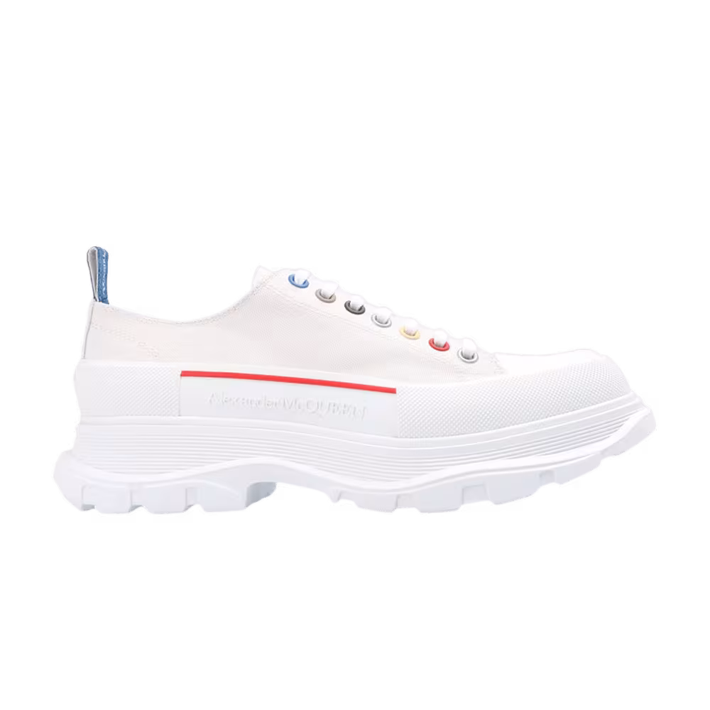 Alexander McQueen Tread Slick Lace Up White Multi-Color