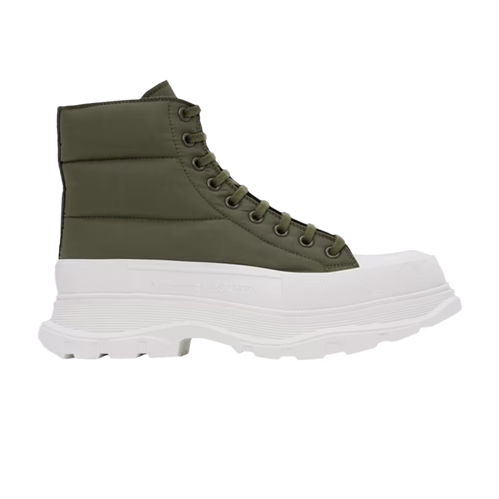 Alexander McQueen Tread Slick Boot Khaki Nylon