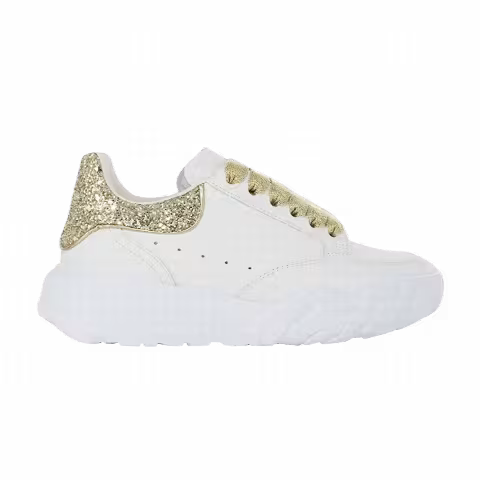 Alexander McQueen Wmns Court Trainer 'White Gold Glitter'