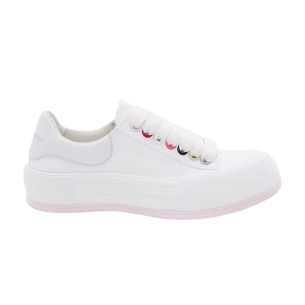 Alexander McQueen Women's Deck Lace Plimsoll White Multi