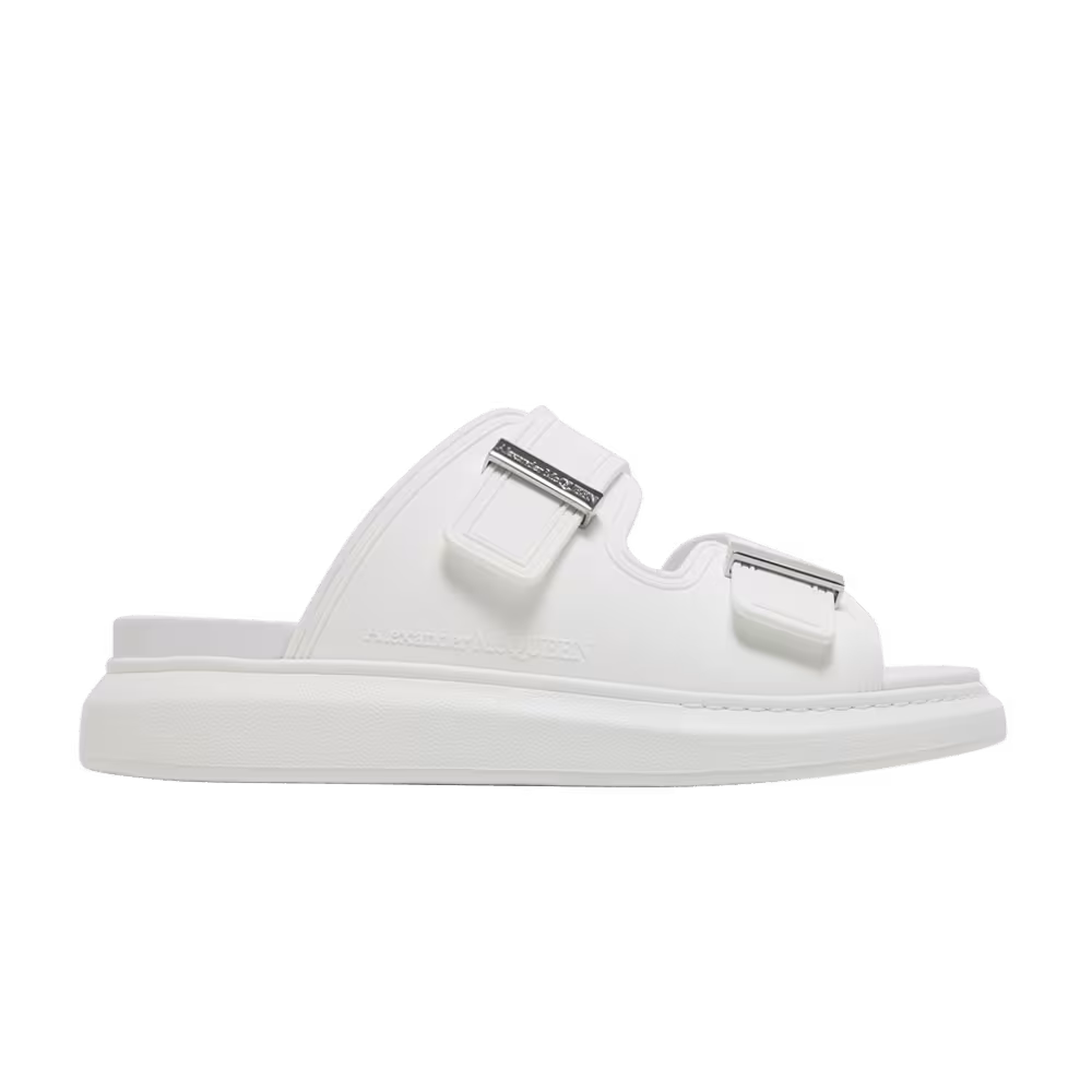 Alexander McQueen Hybrid Double Buckle Sandal New Ivory