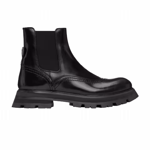 Alexander McQueen Wmns Wander Chelsea Ankle Boot 'Black Natural'