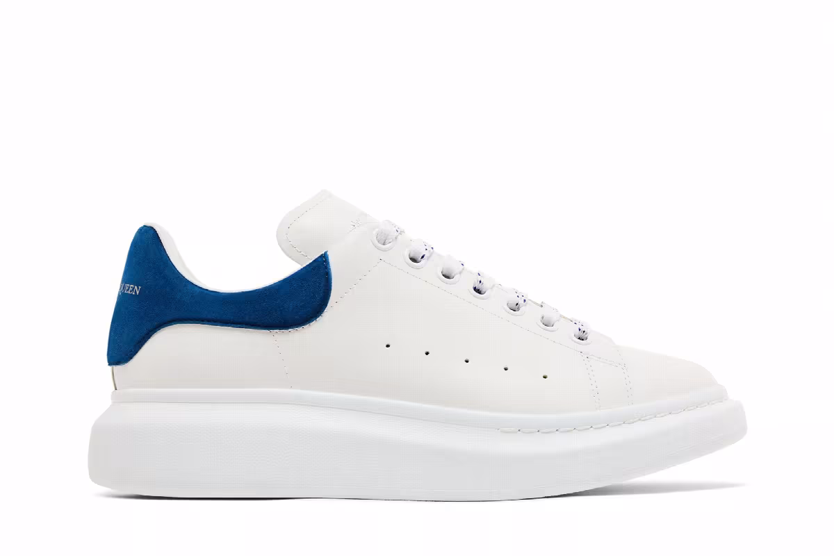 Alexander McQueen Oversized Sneaker White Paris Blue 2024, view 2