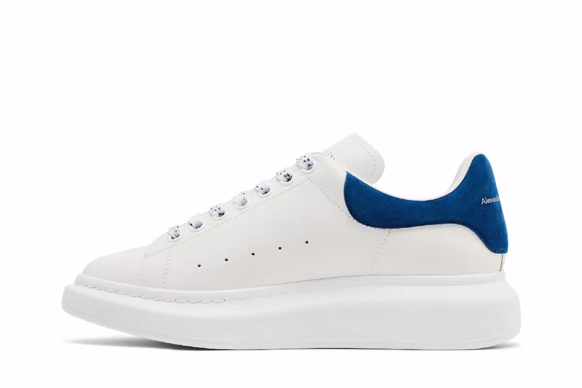 Alexander McQueen Oversized Sneaker White Paris Blue 2024, view 4