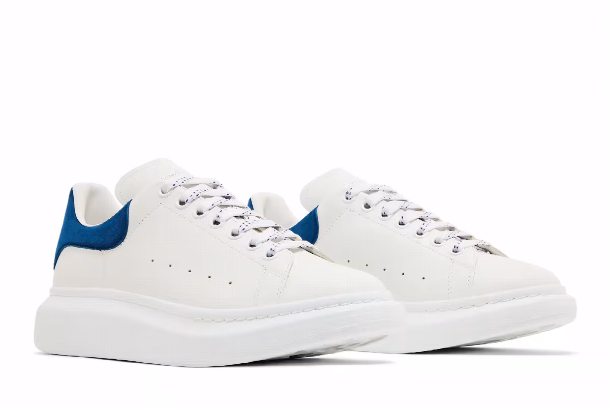 Alexander McQueen Oversized Sneaker White Paris Blue 2024, view 9