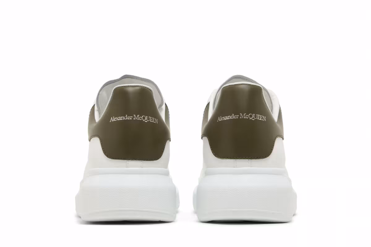 Alexander McQueen Oversized Sneaker White Khaki, view 7