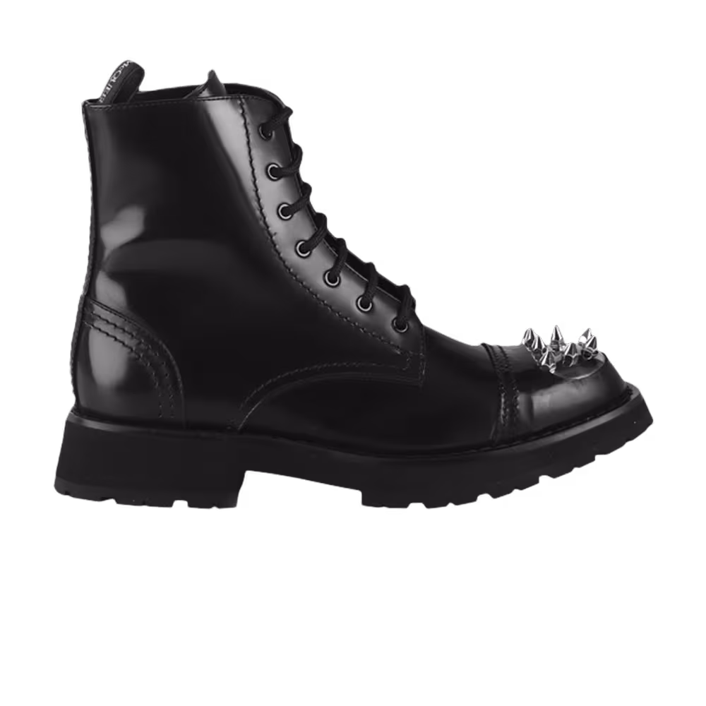 Alexander McQueen Punk Stud Boot Black