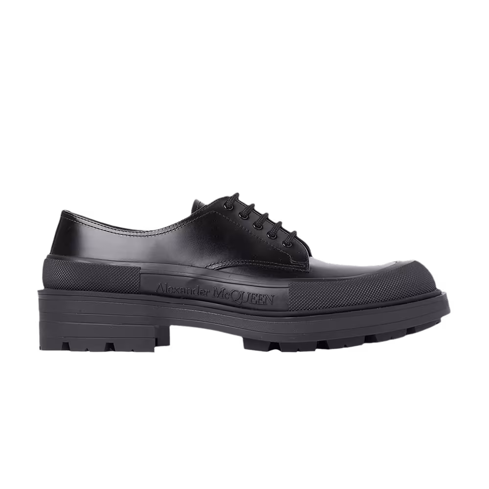Alexander McQueen Derby Flat Black