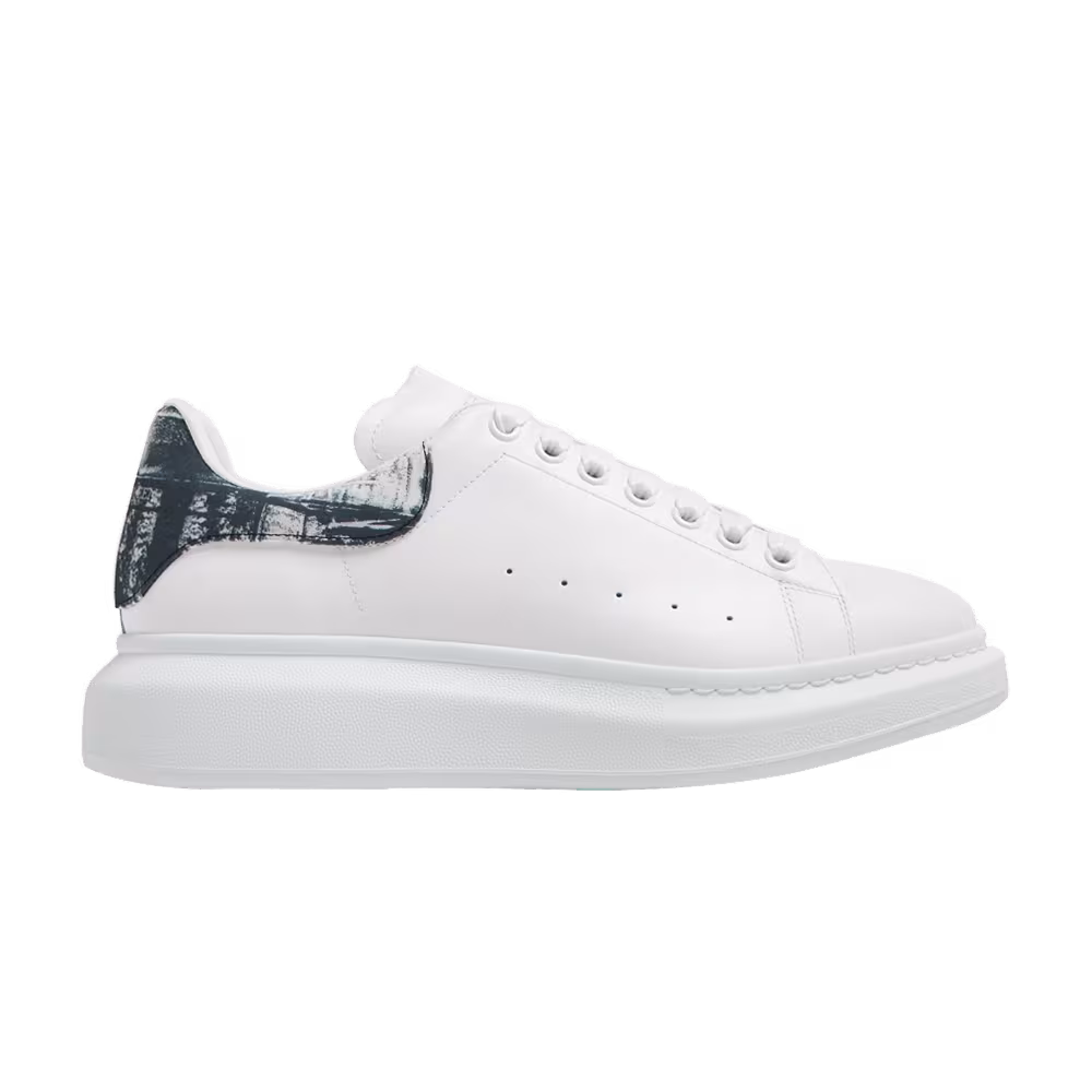 Alexander McQueen Oversized Sneaker White Textured Black
