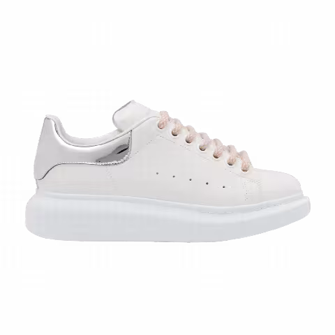 Alexander McQueen Wmns Oversized Sneaker 'White Silver Pink'