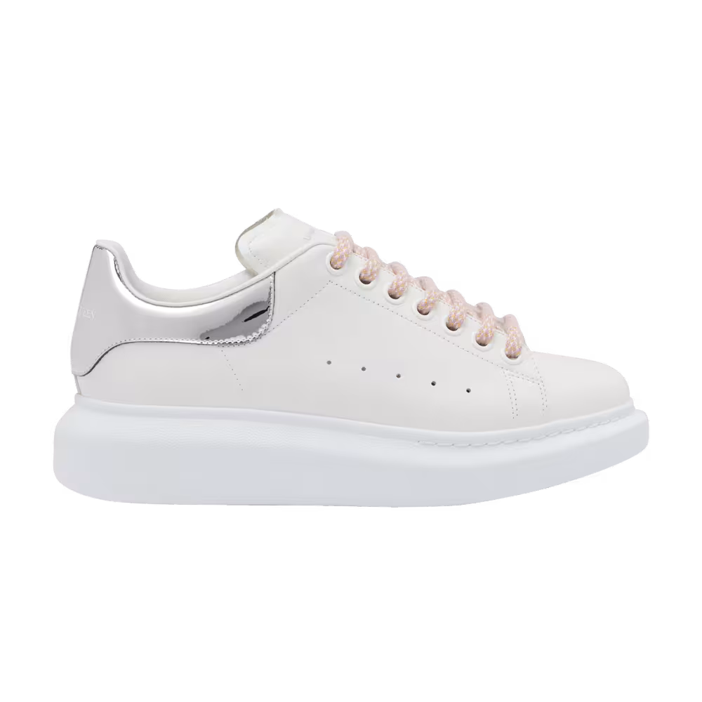 Alexander McQueen Women's Oversized Sneaker White Silver Pink
