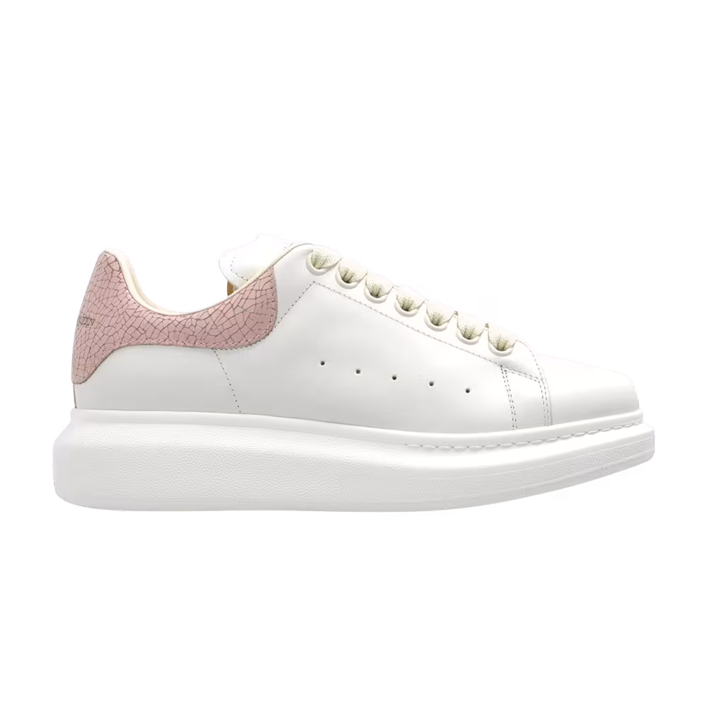Alexander McQueen Women's Oversized Sneaker Off-White Cracked Pink