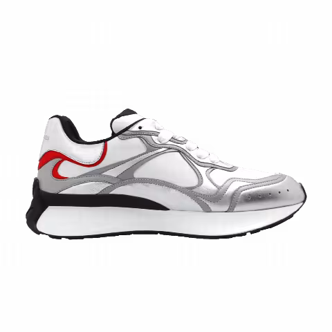 Alexander McQueen Sprint Runner 'Silver White Red'