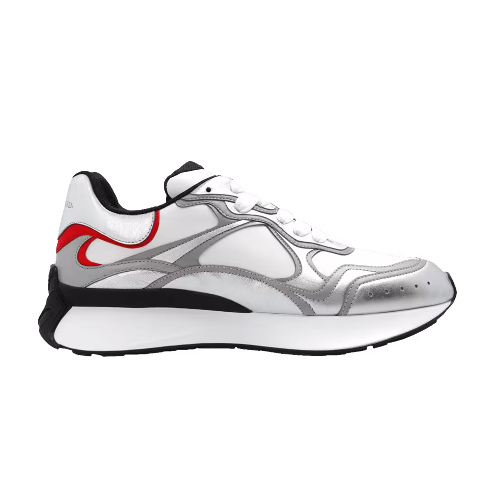 Alexander McQueen Sprint Runner Silver White Red