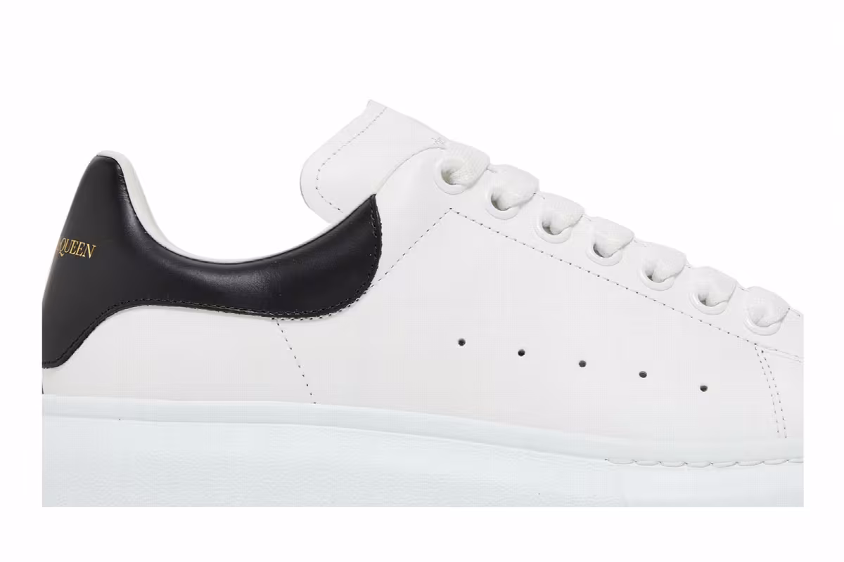 Alexander McQueen Oversized Sneaker White Black, view 3