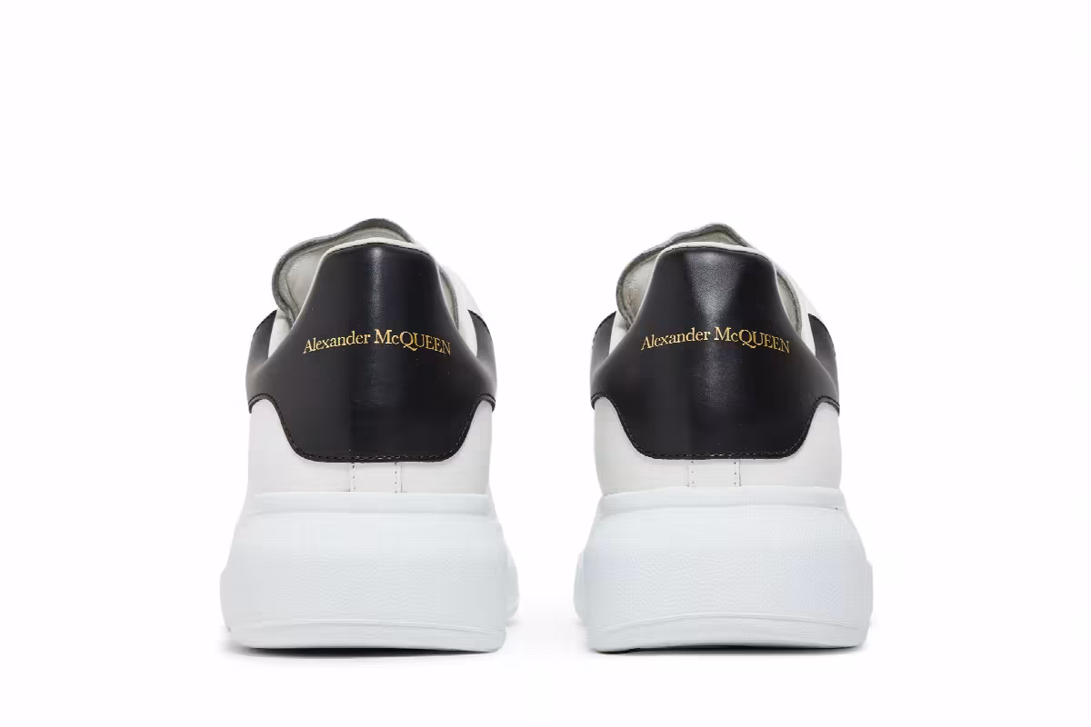 Alexander McQueen Oversized Sneaker White Black, view 7