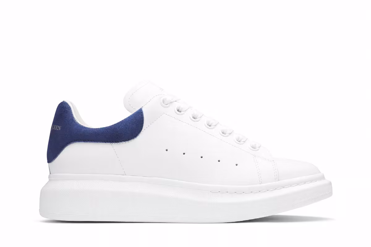 Alexander McQueen Oversized Sneaker White Paris Blue 2019, view 2