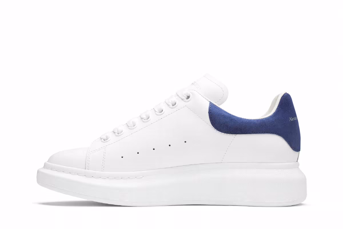 Alexander McQueen Oversized Sneaker White Paris Blue 2019, view 4