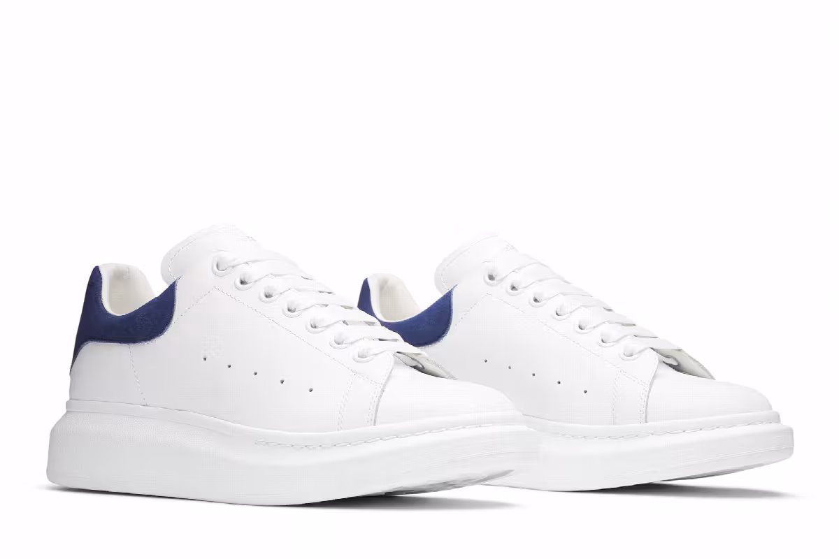 Alexander McQueen Oversized Sneaker White Paris Blue 2019, view 9