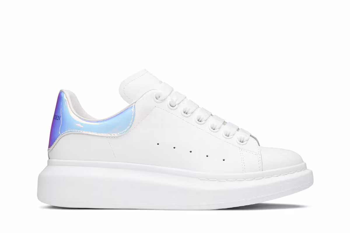 Alexander McQueen Oversized Sneaker White Iridescent, view 2
