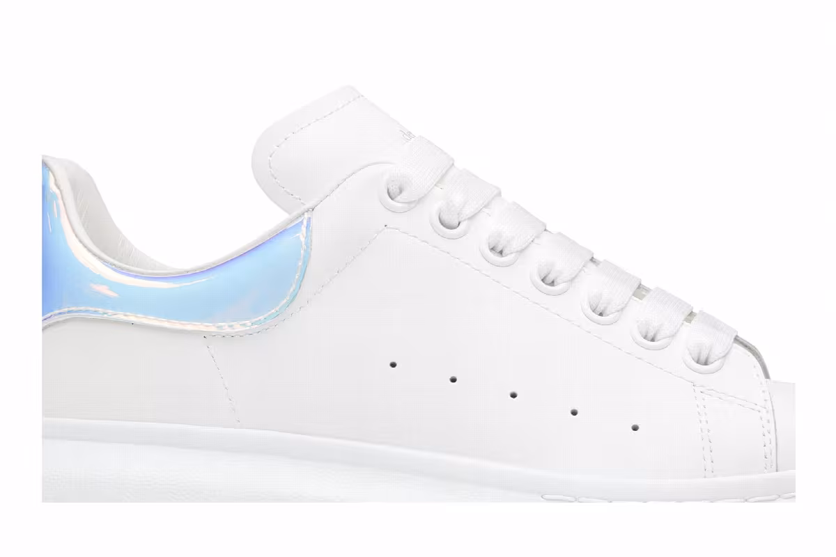 Alexander McQueen Oversized Sneaker White Iridescent, view 3