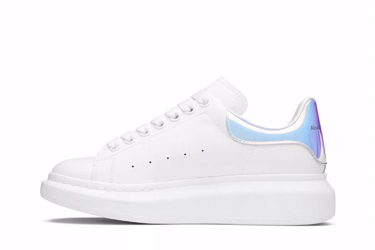 Alexander McQueen Oversized Sneaker White Iridescent, view 4