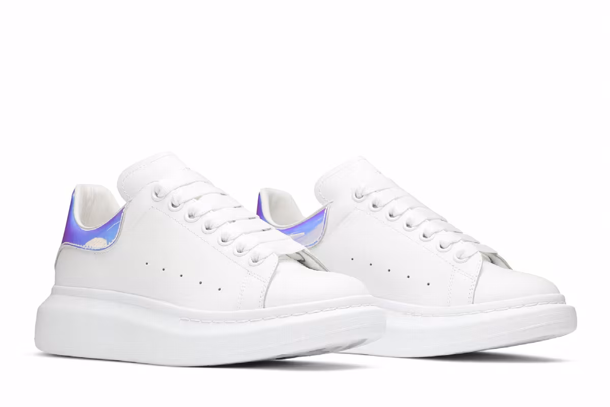 Alexander McQueen Oversized Sneaker White Iridescent, view 9