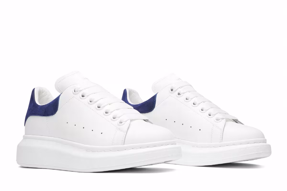 Alexander McQueen Women's Oversized Sneakers Paris Blue, view 9
