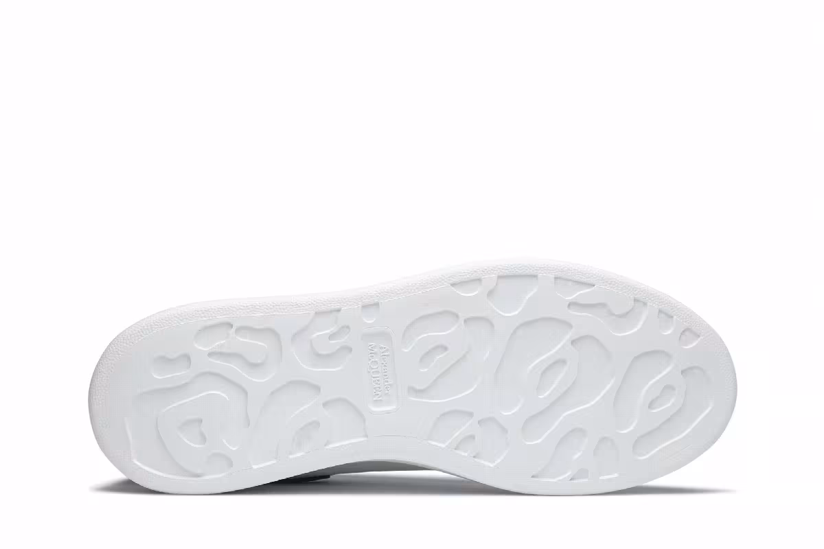 Alexander McQueen Women's Oversized Sneaker Bleach White Silver, view 5