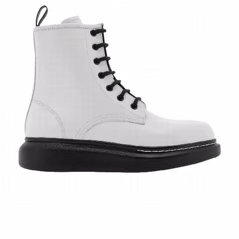 Alexander McQueen Hybrid Lace-Up Boot 'White Black'