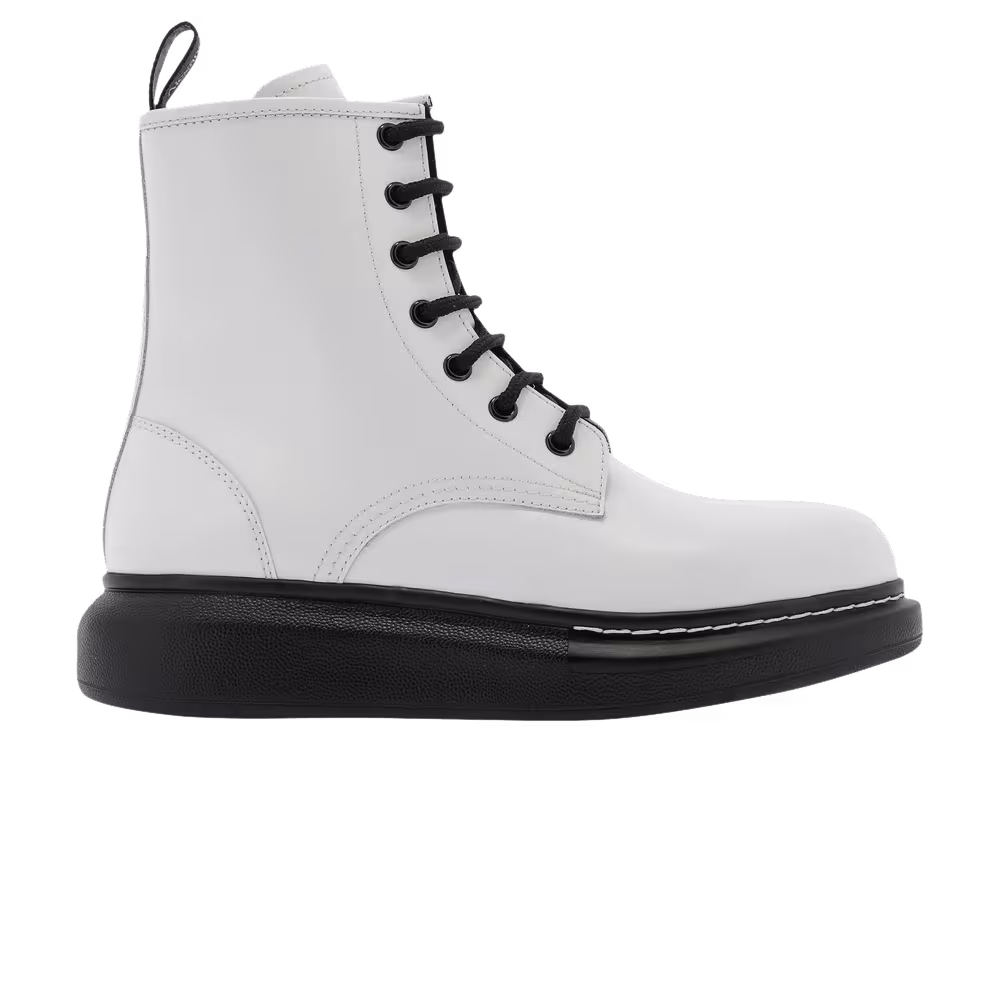 Alexander McQueen Hybrid Lace-Up Boot White Black