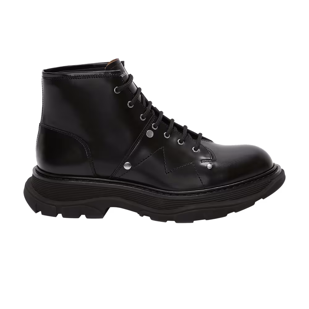Alexander McQueen Tread Lace-up Boot Black