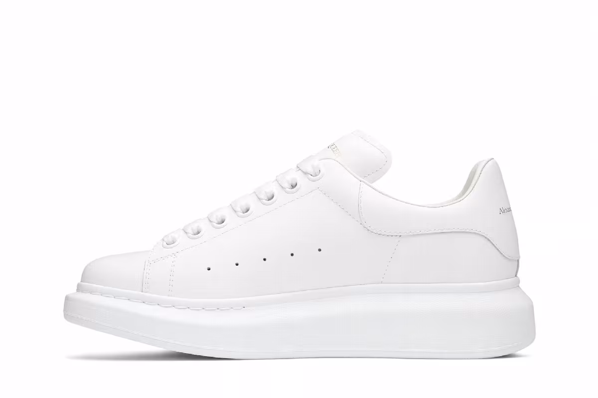 Alexander McQueen Women's Oversized Sneaker White, view 4