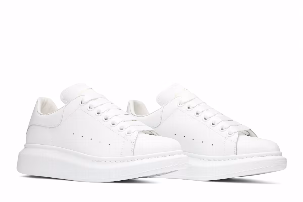 Alexander McQueen Women's Oversized Sneaker White, view 9