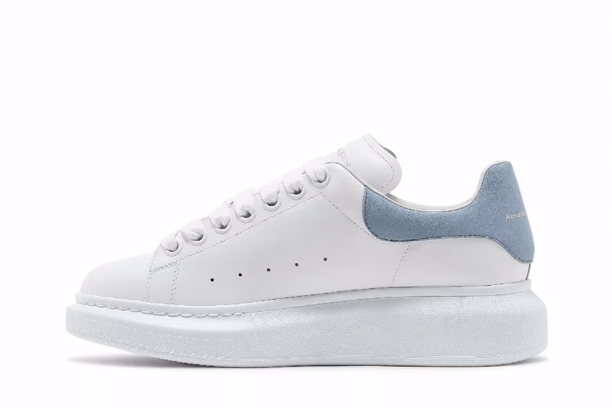 Alexander McQueen Women's Oversized Sneaker White Dream Blue 2020, view 4