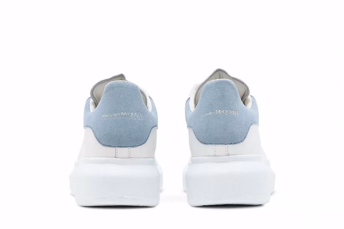 Alexander McQueen Women's Oversized Sneaker White Dream Blue 2020, view 7