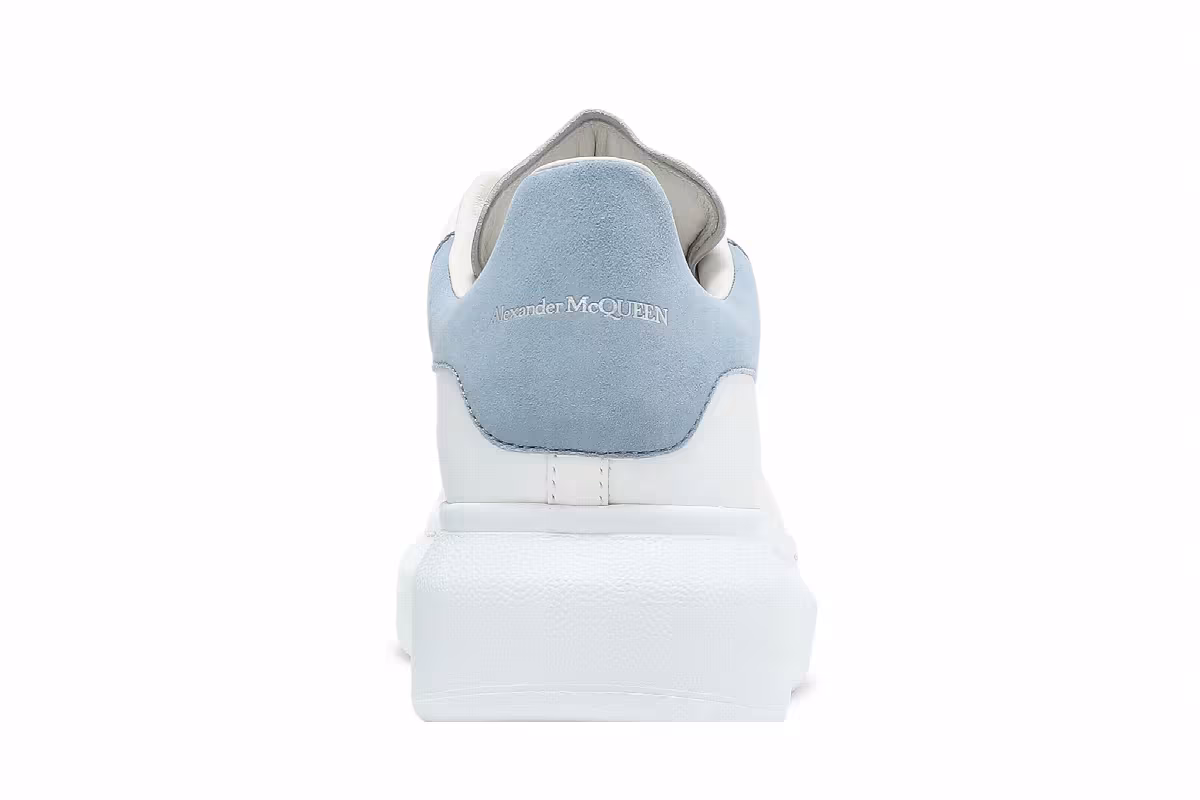 Alexander McQueen Women's Oversized Sneaker White Dream Blue 2020, view 8