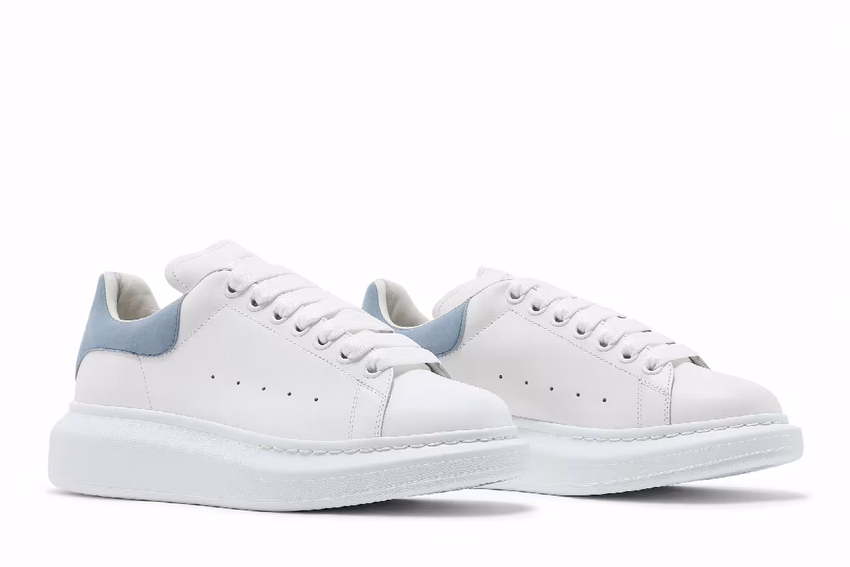 Alexander McQueen Women's Oversized Sneaker White Dream Blue 2020, view 9