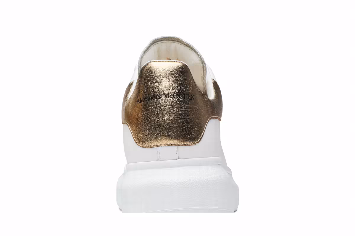 Alexander McQueen Oversized Sneaker White Gold, view 8