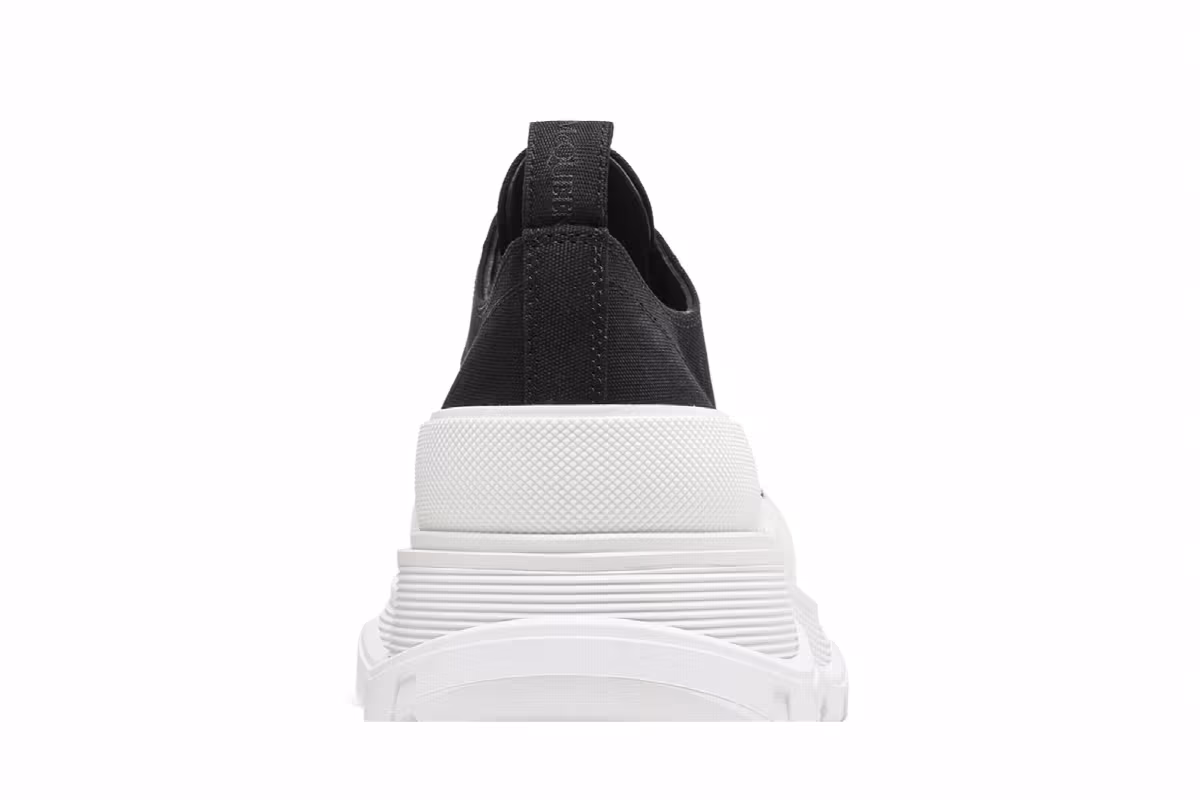 Alexander McQueen Tread Slick Lace Up Black White, view 8