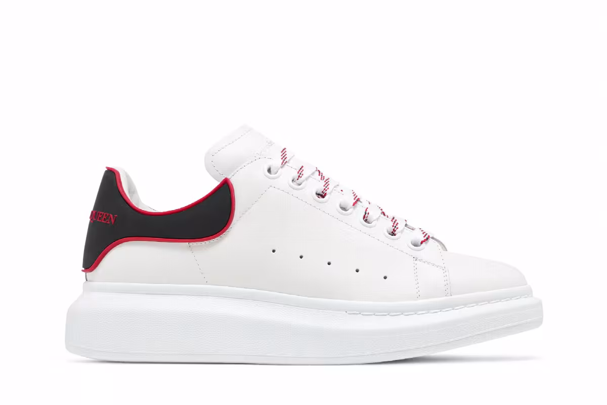 Alexander McQueen Oversized Sneaker White Lust Red, view 2
