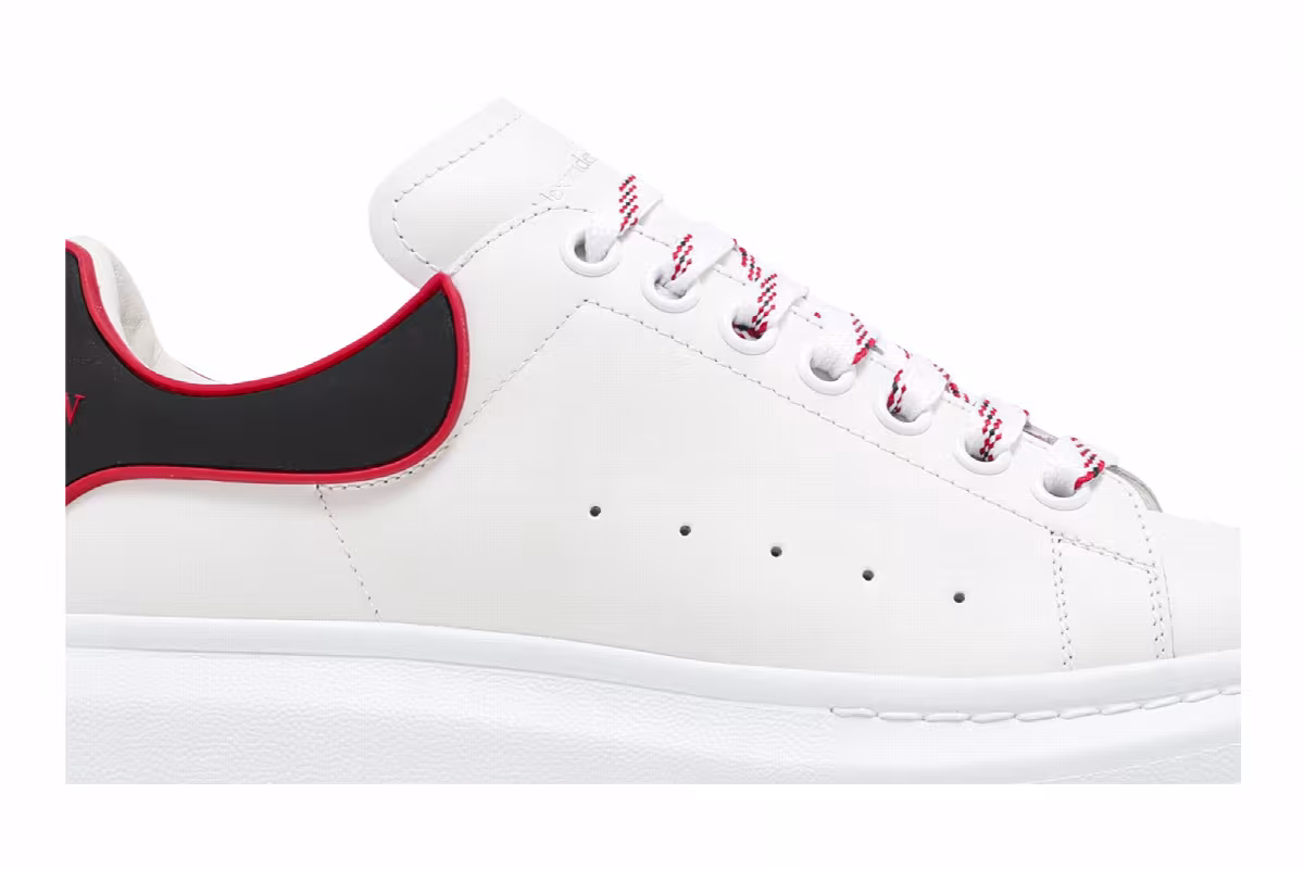 Alexander McQueen Oversized Sneaker White Lust Red, view 3
