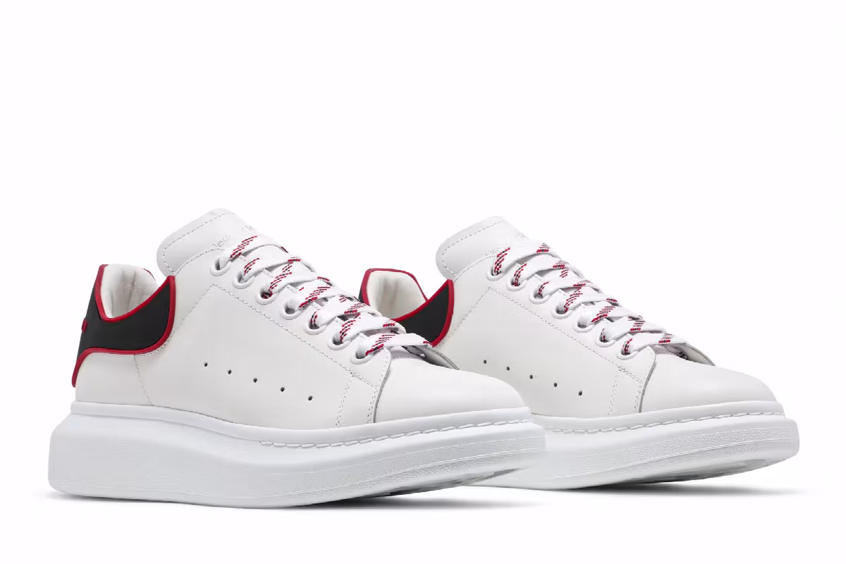 Alexander McQueen Oversized Sneaker White Lust Red, view 9